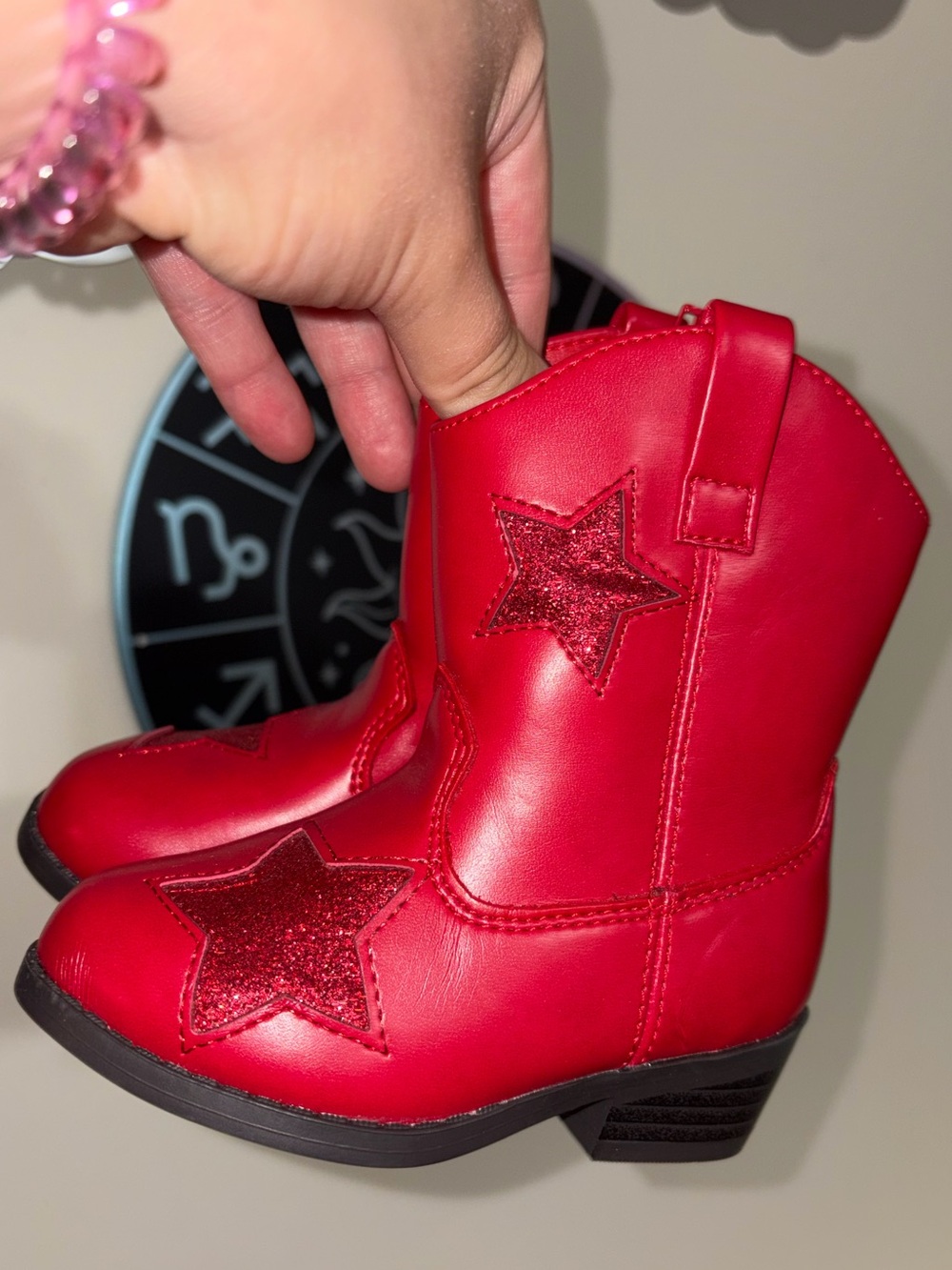 Red Glitter Star Kids Cowboy Boots - Gymboree
